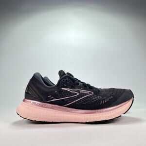 Brooks Glycerin 19 Black Pink Lace Up Running Shoes 1203431B074 Women's Size 9